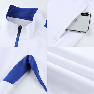 Fabricante de ropa con cremallera completa para hombre, ropa deportiva absorbente de sudor para gimnasio, ropa de entrenamiento y jogging con cuello levantado transpirable personalizada para hombre - Product Image 3
