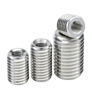 custom stainless steel 304 inside outside thread Adapter screw wire thread insert sleeve Conversion Nut