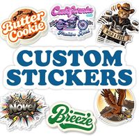 Label Hadiah Tahan Air Kustom Stiker Logo Kustom Printer Label Stiker Hadiah Kompatibel dengan Stiker Berbentuk Tidak Beraturan