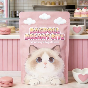 שקית זיפ לוק בהתאמה אישית 15 ק\\\"ג, אריזת פאוץ' עומדת, שקיות ניילון, שקיות ניתנות לסגירה חוזרת, פאוץ' שטוח לתחתית, למזון לכלבים, חתולים וחיות מחמד - Product Image 1