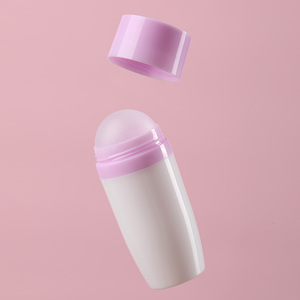 Free Sample 50ml 60ml Custom Special Design Deodorant Roller Bottle Plastic Roll on Bottle