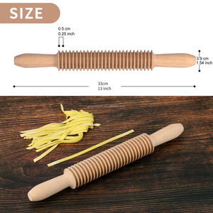 Cortador de Pasta de Madera de 5 mm, Rodillo para Pasta, Cortador de Masa, Rodillo de Madera para Hacer Espaguetis - Product Image 2