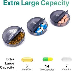 Offre Spéciale : Boîte de Rangement Portable Moderne pour Médicaments à 21 Compartiments, en Plastique PP Noir, Organisateur Hebdomadaire de Comprimés, Portable pour Sept Jours - Product Image 3