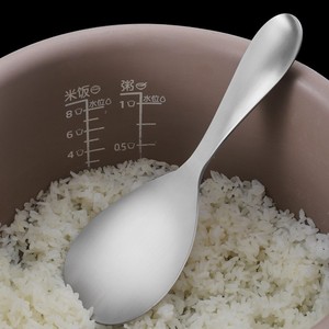 Cuchara para arroz de acero inoxidable, cuchara para arroz antiadherente para cocina, pala para arroz, cuchara grande para el hogar, cuchara para arroz para autoservicio de cantina - Product Image 4