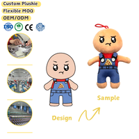 Peluche personnalisée sur mesure de personnage de dessin animé, haute fidélité, design original, broderie, poupée en peluche, porte-clés en peluche sur mesure
