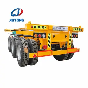 Trung Quốc AOTONG Trailer Nhà Sản Xuất 3-Trục 40ft Khung Gầm Bộ Xương Bán Xe Tải Trailer Container Vận Chuyển Xương Bán Rơ Moóc