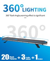 Barra de Luces LED de Advertencia de Emergencia Ultrafina 12-24V ECE SAE 47" Ámbar Luz Estroboscópica para Grúa, Ambulancia, Camión de Remolque