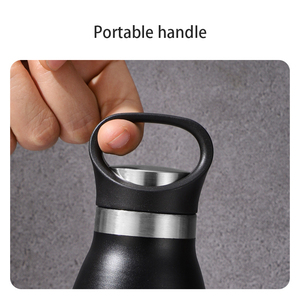 silverjet Vacuum Bottle 500ml Stainless Steel Thermal Insulation Keep <b>Hot</b> <b>Cold</b> Portable Handle Outdoor Use - Product Image 4