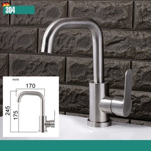 Torneira de água quente Cabilock de aço inoxidável com orifício único, torneira de água doméstica para pia de cozinha - Product Image 5