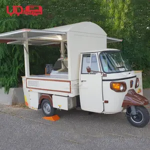 Triciclo eléctrico multifunción para helados, carrito de comida para perros calientes Tuk Ape, kiosco de café, camión de comida móvil