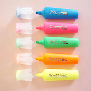 Stylo surligneur personnalisé avec logo OEM d'usine, encre fluorescente pastel, ensemble de marqueurs textuels pour l'école et le bureau - Product Image 4