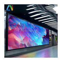 Oferta sorpresa P1.8 P2 P4 Panel de pantalla LED de pared de video curvo Delgado Pantalla de película LED de interior virtual fija con función de animación