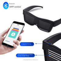 Flash LED USB charge APP Bluetooth lunettes Led lueur magique DIY est livré avec Logo pour éclairer les lunettes