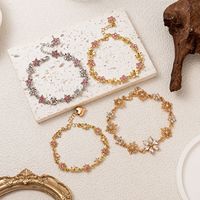 Vente en gros fournisseur de bijoux personnalisés haute joaillerie minimaliste bracelets en acier inoxydable zircon bracelets 14K/18K or