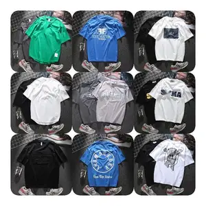 Men&#39;s Casual T-shirt The Latest High-quality a Washed T-shirt, Loose and Simple Blank Woven Knitted