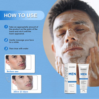 Nettoyant Visage Moussant Bio Personnalisé pour Hommes Contre l'Acné, Exfoliant Nettoyant Facial, Marque Privée, Nettoyant Visage pour Hommes