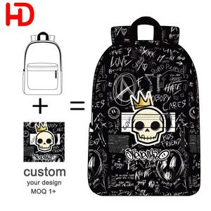 Sac à <span class=keywords><strong>dos</strong></span> personnalisé avec nom pour l'école primaire, le collège, la lycée, les petites filles, les adolescents, les garçons et les filles – Cadeaux de rentrée scolaire – MOQ 1 pièce – Impression personnalisée - Product Image 1