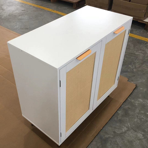 In Stock Good Price Wooden <strong>Sideboard</strong> Buffet Accent <strong>Cabinet</strong> <strong>Kitchen</strong> Storage <strong>Cabinet</strong> with Rattan Decorated Doors - Product Image 6