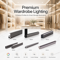 Éclairage LED encastré pour armoire, profilé linéaire en aluminium 10x10mm, longueur personnalisable YBYGTZ-21