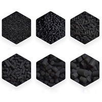 Charbon actif extrudé de type charbon pour la purification de l'eau, vente en vrac, particules de charbon actif 9mm 4mm 3mm