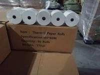 Penjualan Langsung Pabrik yang Andal Gulungan Printer Thermal Bebas BPA 3 1/8x200 kaki 80x75mm 48gsm55gsm70gsm Thermal Cash Register