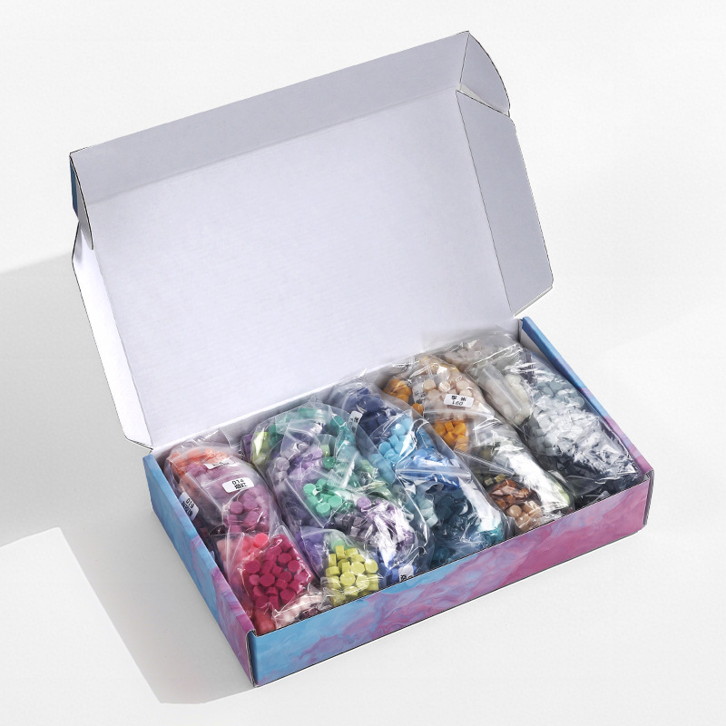 Pack d'échantillons de granulés de cire de 135 couleurs [boîte unique]