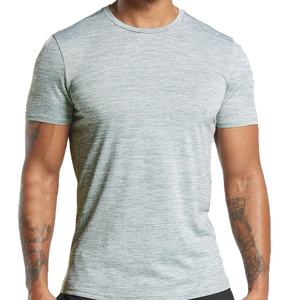 T-shirt de sport pour homme, coupe ajustée, tissé, manches courtes, pur coton, respirant, séchage rapide, décontracté, confortable, imprimé numérique, vente en gros - Product Image 5