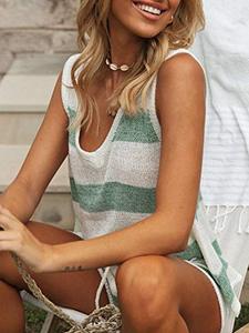 Amzn AE fb eb tiktok Shein D'été En Gros Deux Pièces Décontracté Homewear Short Rayé Pyjamas Pour Femmes - Product Image 4