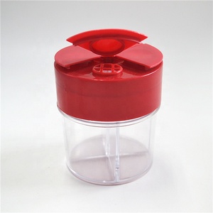 120ml 4 in 1 multi-chamber spice jar wholesale plastic spice container salt shaker seasoning bottle spice packaging