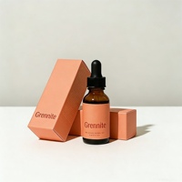 Kit d'emballage pour soins de la peau écologiques |   Boîte en papier orange personnalisée avec impression en relief, flacon compte-gouttes en verre pour crème pour le visage, cosmétiques