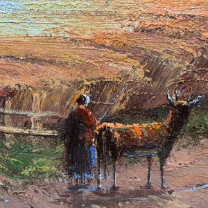 20 In× 24 in Peintures à l'huile d'art peintes à la main 100% sujet animal de champ classique authentique - Product Image 1