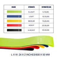 Juego de Bandas de Resistencia de Látex con Logotipo Personalizado, Mini Bandas de Ejercicio para Cadera y Glúteos, para Yoga, Fisicoculturismo y Entrenamiento en Casa