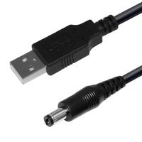 PC portátil USB macho a 5V DC 3,5mm 1,35mm conector de alimentación de Cable de cargador de Cable