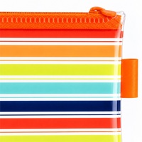 Pochette de maquillage personnalisée en PVC givré, étanche, avec fermeture éclair, pour filles, OEM ODM
