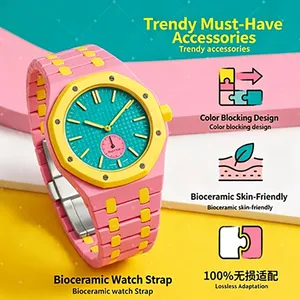 Kit de Modificación de Correa de <span class=keywords><strong>Reloj</strong></span> de Lujo, Totalmente en Cerámica, Biomaterial, Estilo Bolsillo, para Relojes <span class=keywords><strong>Swatch</strong></span> y AP Royal POP - Product Image 4