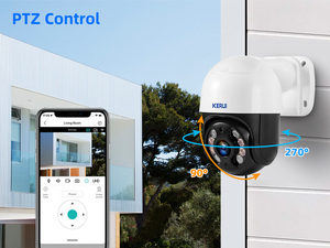 KERUI 8MP rilevamento umano esterno PTZ Camera POE Smart Home 4K CCTV telecamera di sicurezza sistema di sorveglianza telecamera di rete - Product Image 4