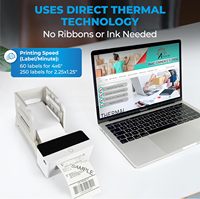 Imprimante d'étiquettes thermiques 4x6 pouces la moins chère 110mm imprimantes d'étiquettes d'expédition Mini imprimante pour utilisation en entrepôt Express pour petites entreprises