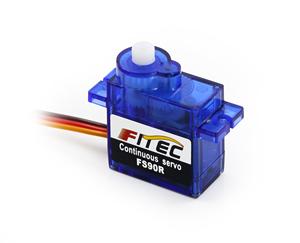 Servomoteur en plastique Fitec SG90 9g FS90, actionneur linéaire DIY, kits de robot imprimés en 3D, hélicoptère RC, voiture, récepteur de 1,3 kg inclus - Product Image 1