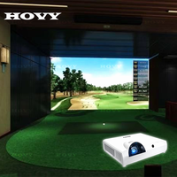 Simulateur de golf HOVY pour la maison, écran 3D avec moniteur de lancement et analyseur de swing, système d'entraînement d'hiver en intérieur, parcours virtuels