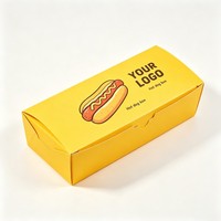 Boîte en papier jetable personnalisable de qualité alimentaire, recyclable, en gros, pour hamburger, hot-dog, sandwich, jambon, emballage de restauration rapide