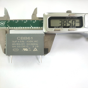 Condensador de Motor Ligero Metalizado de Película de 3uF 450V para Ventilador, Caja Azul, S3 <span class=keywords><strong>CBB61</strong></span> SH PO - Product Image 3