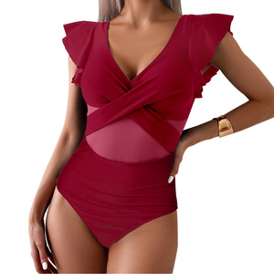 Floral à volants <span class=keywords><strong>grossesse</strong></span> <span class=keywords><strong>maillot</strong></span> <span class=keywords><strong>de</strong></span> <span class=keywords><strong>bain</strong></span> Offre Spéciale femmes hors épaule une pièce <span class=keywords><strong>maillot</strong></span> <span class=keywords><strong>de</strong></span> <span class=keywords><strong>bain</strong></span> taille haute soutien-gorge push-up - Product Image 4