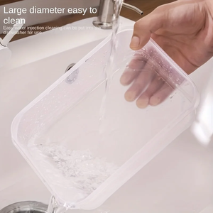 Caja de almacenamiento para refrigerador de 1200 ml/40.58 oz, material ecológico, caja reutilizable para almacenamiento de alimentos, caja hermética para conservar la frescura. - Product Image 2