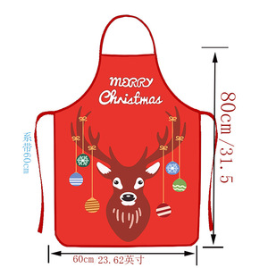 Grembiule Decorativo Natalizio in Poliestere con Stampa 'MERRY CHRISTMAS', Allacciatura al Collo e in Vita, Impermeabile e Antimacchia, CN Eight Thousand - Product Image 5