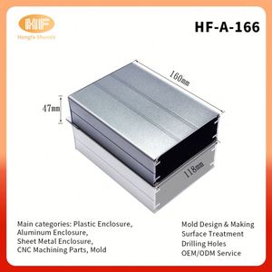 Split Aluminum Extrusion <b>Enclosure</b> Custom Aluminum Alloy Control Box IP54 Rating Outdoor Communication Systems Powder Coated - Product Image 2