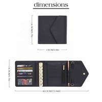 Agenda A7 Best Seller Hongbo, organiseur de portefeuille en cuir de litchi, 6 couleurs disponibles, inserts à spirales, reliure à anneaux