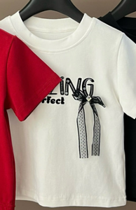 Camiseta Polo de Manga Corta para Niñas, Diseño de Moda, Verano, Poliéster/Algodón, Secado Rápido, Transpirable, con Cuentas Decorativas, Cuello Redondo, 3D - Product Image 2