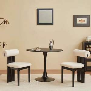 Juego de Sillas de Comedor Modernas de Madera Maciza con Tapicería de <span class=keywords><strong>Terciopelo</strong></span> <span class=keywords><strong>Azul</strong></span> Verde para Restaurante, Hotel, Villa, Hogar, Muebles de Comedor, 4, 6, 8 Sillas, ZN 455 - Product Image 4