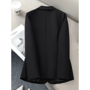 Women's Blazer Black Long Sleeve Padded Warm Office Wear Casual Coat - Product Image 5