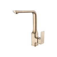 Robinet de cuisine et de salle de bain moderne luxueux industriel en chrome cuivre laiton, montage sur pont, mitigeur à poignée unique pour évier
